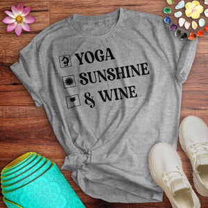 Yoga Sunshine Wine Tee