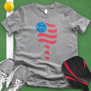 Pickle Ball Paddle Flag Tee