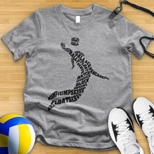 Load image into Gallery viewer, Volleyball Player Typography Tee
