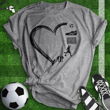 Load image into Gallery viewer, Soccer Player Heart Tee
