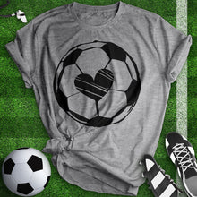 Load image into Gallery viewer, Soccer Ball Heart Tee
