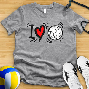 I Love Volleyball Tee