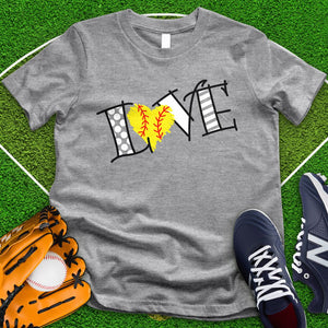 Love Softball Equipment Tee