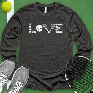 Love Tennis Ball And Racket Long Sleeve