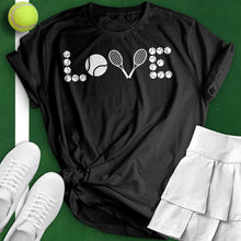 Load image into Gallery viewer, Love Tennis Ball And Racket Tee
