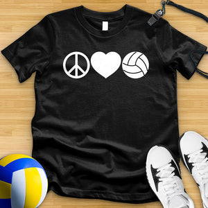 Peace Love Volleyball Tee