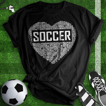 Load image into Gallery viewer, Soccer Heart Typography Tee
