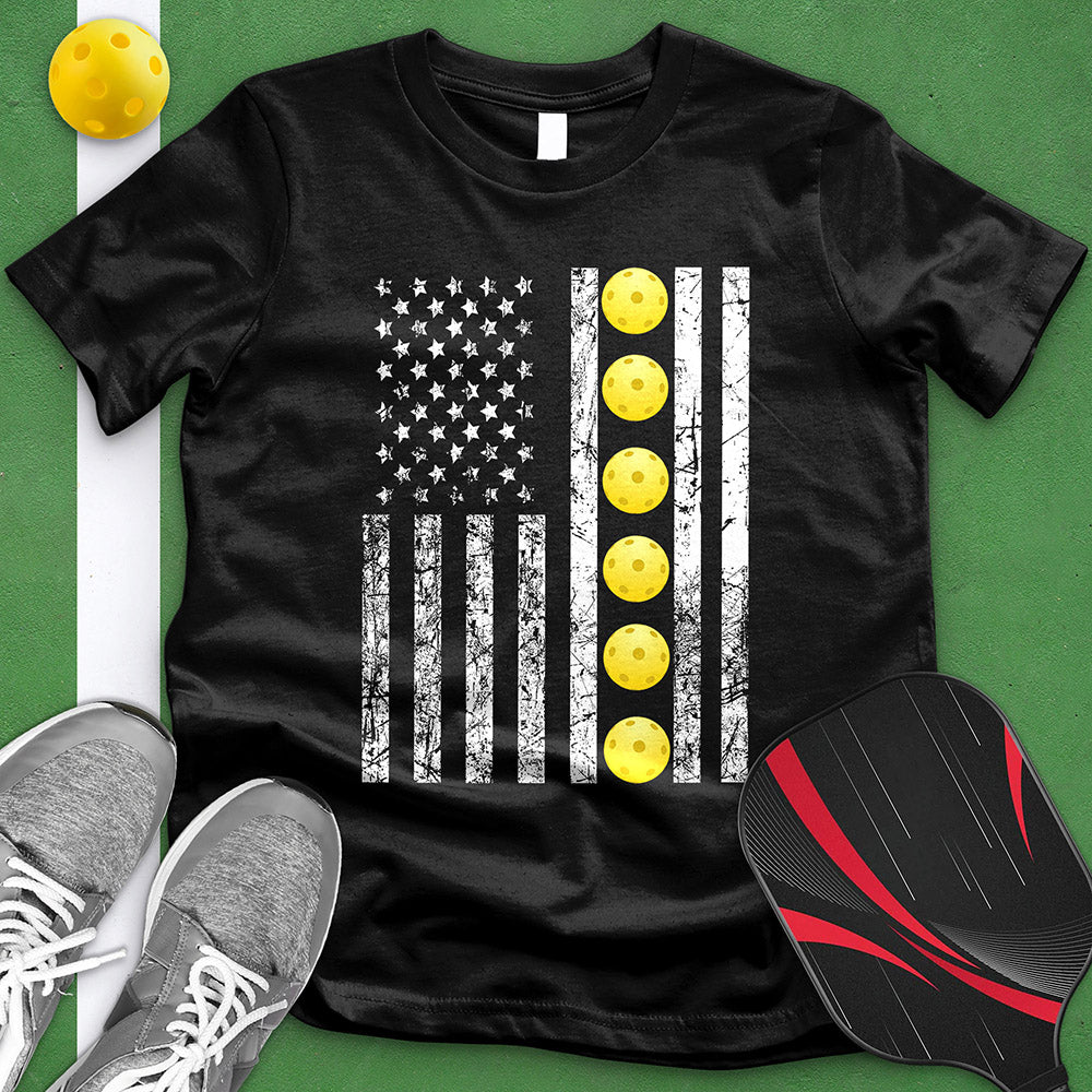 Pickle Ball American Flag Tee