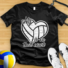 Load image into Gallery viewer, My Heart Is On That Court Tee
