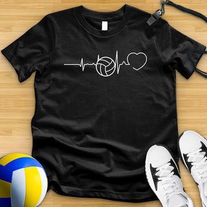 Volleyball Heart Beat Volleyball Tee