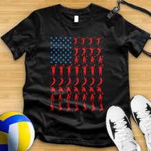 Load image into Gallery viewer, Volleyball Player American Flag Tee
