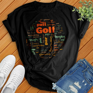 Golf Ball Typography Tee