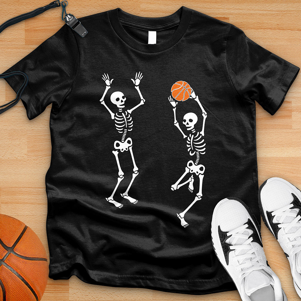 Skeleton Basketball Players Tee