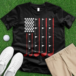 American Flag Tee With Hole Flags Tee