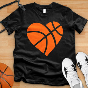 Basketball Orange Heart Tee