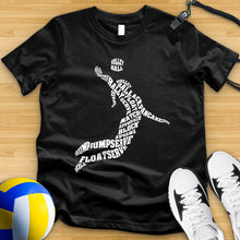 Load image into Gallery viewer, Volleyball Player Typography White Tee
