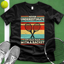 Load image into Gallery viewer, Old Man With A Racket Tee
