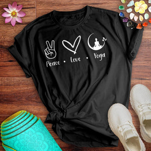 Peace Love Yoga Tee