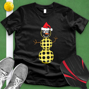 Pickleball Snow Man Tee