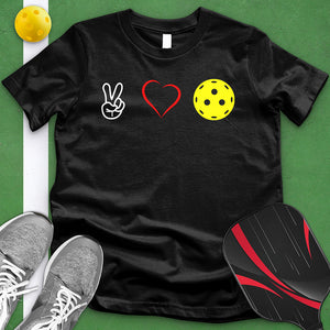 Peace Heart Pickleball Tee