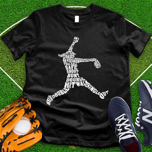 Softball player Typography Tee