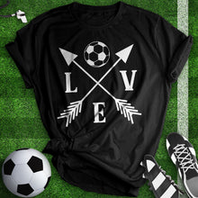 Load image into Gallery viewer, Love Soccer Arrow Tee
