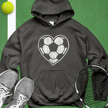 Load image into Gallery viewer, Heart Soccer Ball Hoodie
