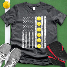 Load image into Gallery viewer, Pickle Ball American Flag Tee
