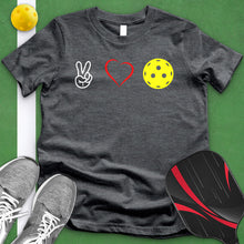 Load image into Gallery viewer, Peace Heart Pickleball Tee
