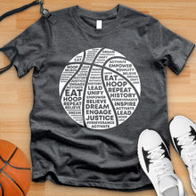 Load image into Gallery viewer, Basketball Game Ball Typography Tee
