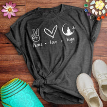 Load image into Gallery viewer, Peace Love Yoga Tee
