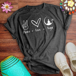 Peace Love Yoga Tee