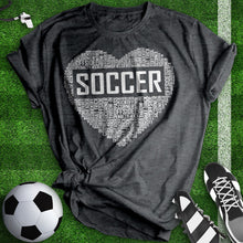 Load image into Gallery viewer, Soccer Heart Typography Tee
