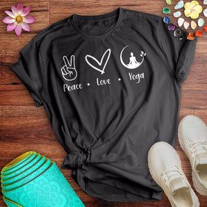 Peace Love Yoga Tee