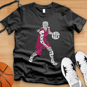 Girls Basketball Typography Tee