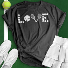 Load image into Gallery viewer, Love Tennis Ball And Racket Tee
