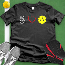 Load image into Gallery viewer, Peace Heart Pickleball Tee
