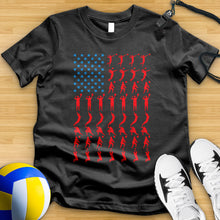 Load image into Gallery viewer, Volleyball Player American Flag Tee
