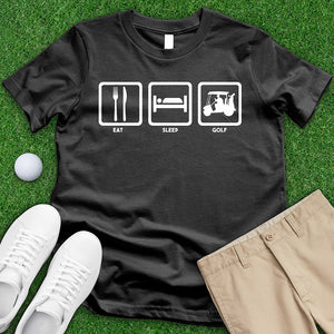 Eat Sleep Golf Square Tee