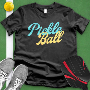 Yellow And Blue Pickleball Tee