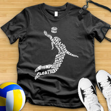 Load image into Gallery viewer, Volleyball Player Typography White Tee
