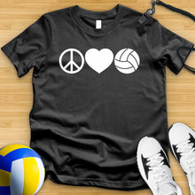 Load image into Gallery viewer, Peace Love Volleyball Tee
