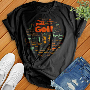 Golf Ball Typography Tee