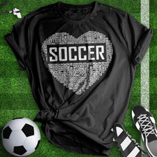 Load image into Gallery viewer, Soccer Heart Typography Tee
