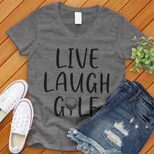 Load image into Gallery viewer, Live Laugh Golf V-Neck Tee
