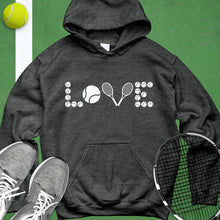 Load image into Gallery viewer, Love Tennis Ball And Racket Hoodie
