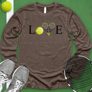 Love Tennis Crossed Racket Long Sleeve