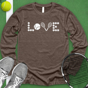 Love Tennis Ball And Racket Long Sleeve