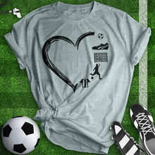 Load image into Gallery viewer, Soccer Player Heart Tee
