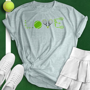 Love Tennis Player Shape Tee